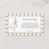 Schattigee gans - Boeken voor baby Ticket Informatiekaartje (Voorkant)