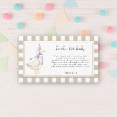 Schattigee gans - Boeken voor baby Ticket Informatiekaartje