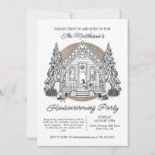 Schattigee ganzen winterdruppel in housewarming pa kaart (Voorkant)