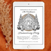 Schattigee ganzen winterdruppel in housewarming pa kaart