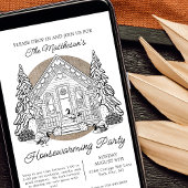 Schattigee ganzen winterdruppel in housewarming pa kaart