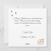 Schattigee ganzenfamilie van drie eerste kerstdage feestdagenkaart (Achterkant)