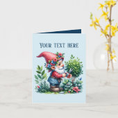 Schattigee Gardening gnome liefhebbers tekst toevo Kaart (Gele Bloem)