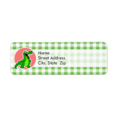 Schattigee Gator; Groene Gingham Etiket (Voorkant)
