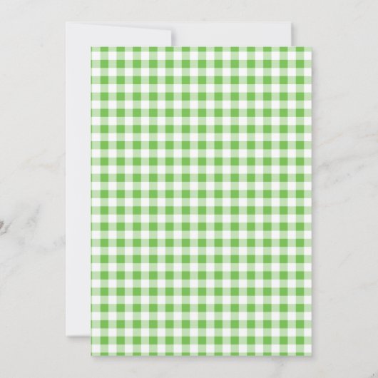 Schattigee Gator; Groene Gingham Kaart (Achterkant)