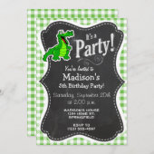 Schattigee Gator; Groene Gingham Kaart (Voorkant / Achterkant)