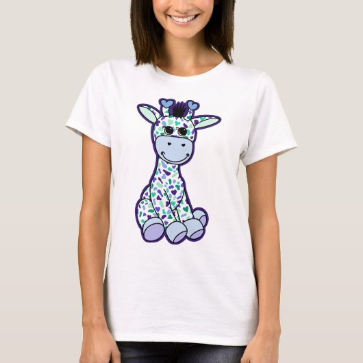 Schattigee Gay Mannen Giraffe T-shirt (Voorkant)