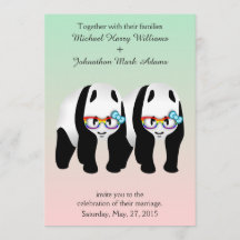 Schattigee Gay Panda's Rainbow Wearing Glasses Uit