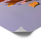 Schattigee geanimeerde halloween heks poster (Hoek)