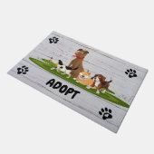 Schattigee geanimeerde honden deurmat (Schuin)