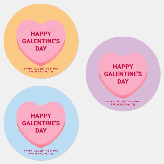 Schattigee geassorteerde conversatie harten Galent Labels (Groep)