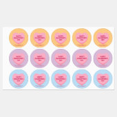 Schattigee geassorteerde conversatie harten Galent Labels (Vel)