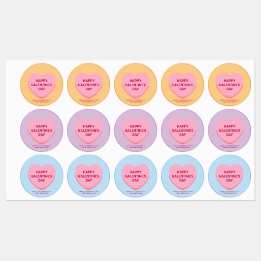 Schattigee geassorteerde conversatie harten Galent Labels (Vel)