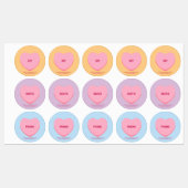 Schattigee geassorteerde vriendschap conversatie h labels (Vel)