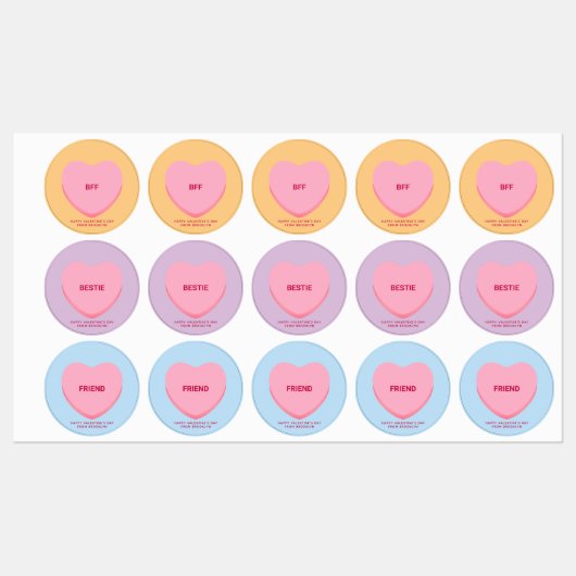 Schattigee geassorteerde vriendschap conversatie h labels (Vel)