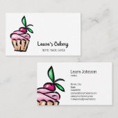 Schattigee gebakjes & snoepjes Cupcake Home Bakker Visitekaartje (Voorkant / Achterkant)