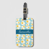 Schattigee gebakken eieren bagagelabel (Voorkant (verticaal))