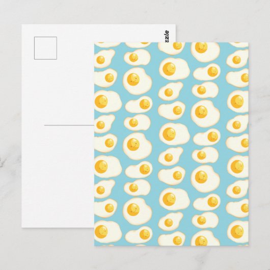 Schattigee gebakken eieren briefkaart (Voorkant / Achterkant)