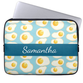Schattigee gebakken eieren laptop sleeve