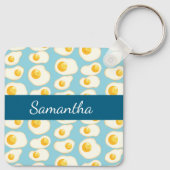 Schattigee gebakken eieren sleutelhanger (Achterkant)