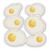Schattigee gebakken eieren sticker (Voorkant)
