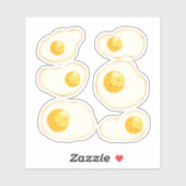 Schattigee gebakken eieren sticker (Vel)