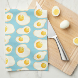 Schattigee gebakken eieren theedoek