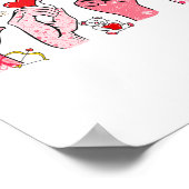 Schattigee Gebarentaal ASL Hand Heart Valentijnsda Poster (Hoek)