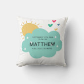 Schattigee Geboortestatistieken Pasgeboren Baby Si Kussen (Voorkant)