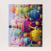 Schattigee gebreide fantasie grillige surrealistis legpuzzel (Verticaal)