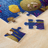 Schattigee gebreide fantasie grillige surrealistis legpuzzel (Zijkant)