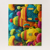 Schattigee gebreide fantasie grillige surrealistis legpuzzel (Verticaal)