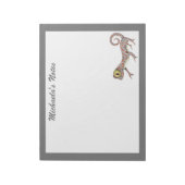 Schattigee Gecko gepersonaliseerd Notitieblok (Linkerzijde)