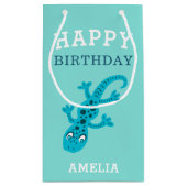 Schattigee Gecko Hagedis Blue Boy Kids Verjaardag Klein Cadeauzakje (Achterkant)