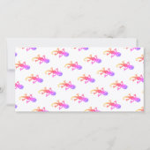 Schattigee Gecko Hagedis Roze Girly Verjaardagsfot Bedankkaart (Achterkant)