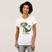 Schattigee Gecko in Pocket – Just Chillin' Lizard  T-shirt (Voorkant volledig)