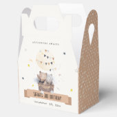 Schattigee gedempte Teddy heteluchtballon Kids Ver Bedankdoosjes (Geopend)