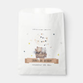 Schattigee gedempte Teddy heteluchtballon Kids Ver Bedankzakje (Voorkant)