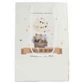 Schattigee gedempte Teddy heteluchtballon Kids Ver Medium Cadeauzakje (Achterkant)