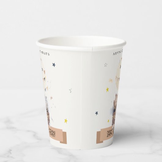 Schattigee gedempte Teddy heteluchtballon Kids Ver Papieren Bekers (Rechts)