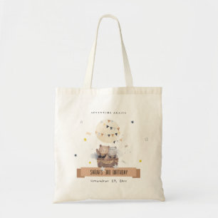 Schattigee gedempte Teddy heteluchtballon Kids Ver Tote Bag
