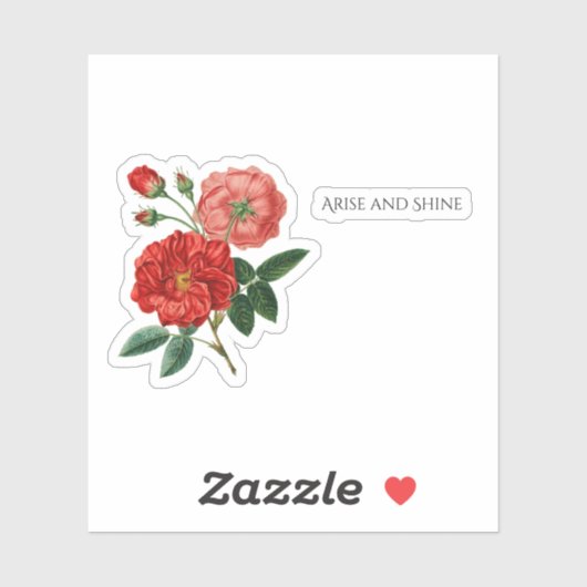 Schattigee gedurfde  bloemen ontstaan en glanzen c sticker (Vel)