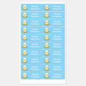 Schattigee geel baby eendje cartoon gepersonalisee labels (Vel)