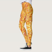 Schattigee geel getextureerde "Ratti_Creative_Arts Leggings (Links)
