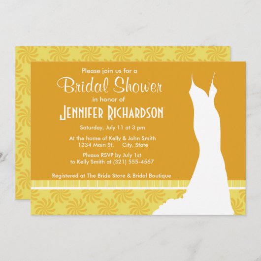 Schattigee geel Oranje werveling Kaart (Voorkant / Achterkant)