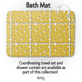 Schattigee geel witte Zwitserse kaasschijfjes Badmat