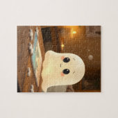 Schattigee geest die een puzzel maakt (Horizontaal)