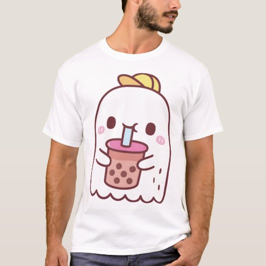 Schattigee geest Drink Boba Tea T-shirt (Voorkant)