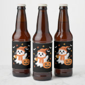 Schattigee geest Drink ijskoffie Halloween Bier Etiket (Flessen)