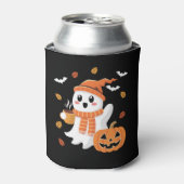 Schattigee geest Drink ijskoffie Halloween Blikjeskoeler (Blikje Voorkant)